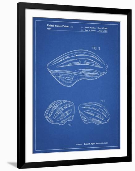 PP610-Blueprint Bicycle Helmet Patent Poster-Cole Borders-Framed Giclee Print