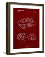 PP610-Burgundy Bicycle Helmet Patent Poster-Cole Borders-Framed Giclee Print