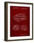 PP610-Burgundy Bicycle Helmet Patent Poster-Cole Borders-Framed Giclee Print