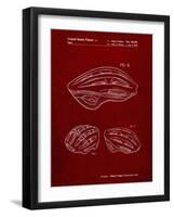 PP610-Burgundy Bicycle Helmet Patent Poster-Cole Borders-Framed Giclee Print