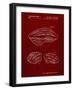 PP610-Burgundy Bicycle Helmet Patent Poster-Cole Borders-Framed Giclee Print