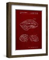 PP610-Burgundy Bicycle Helmet Patent Poster-Cole Borders-Framed Giclee Print