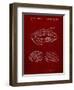 PP610-Burgundy Bicycle Helmet Patent Poster-Cole Borders-Framed Giclee Print