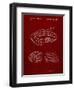 PP610-Burgundy Bicycle Helmet Patent Poster-Cole Borders-Framed Giclee Print