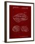 PP610-Burgundy Bicycle Helmet Patent Poster-Cole Borders-Framed Giclee Print