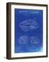 PP610-Faded Blueprint Bicycle Helmet Patent Poster-Cole Borders-Framed Giclee Print