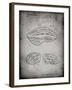 PP610-Faded Grey Bicycle Helmet Patent Poster-Cole Borders-Framed Giclee Print