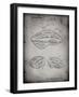 PP610-Faded Grey Bicycle Helmet Patent Poster-Cole Borders-Framed Giclee Print