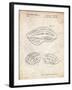 PP610-Vintage Parchment Bicycle Helmet Patent Poster-Cole Borders-Framed Giclee Print