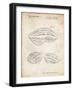 PP610-Vintage Parchment Bicycle Helmet Patent Poster-Cole Borders-Framed Giclee Print