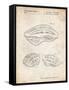 PP610-Vintage Parchment Bicycle Helmet Patent Poster-Cole Borders-Framed Stretched Canvas