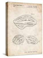 PP610-Vintage Parchment Bicycle Helmet Patent Poster-Cole Borders-Stretched Canvas