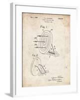 PP613-Vintage Parchment Archery Target and Stand Patent Poster-Cole Borders-Framed Giclee Print