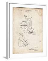 PP613-Vintage Parchment Archery Target and Stand Patent Poster-Cole Borders-Framed Giclee Print