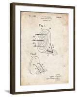 PP613-Vintage Parchment Archery Target and Stand Patent Poster-Cole Borders-Framed Giclee Print