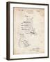 PP613-Vintage Parchment Archery Target and Stand Patent Poster-Cole Borders-Framed Giclee Print