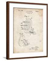 PP613-Vintage Parchment Archery Target and Stand Patent Poster-Cole Borders-Framed Giclee Print