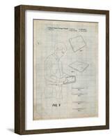 PP614-Antique Grid Parchment iPad Design 2005 Patent Poster-Cole Borders-Framed Giclee Print