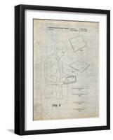 PP614-Antique Grid Parchment iPad Design 2005 Patent Poster-Cole Borders-Framed Giclee Print