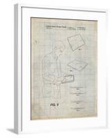 PP614-Antique Grid Parchment iPad Design 2005 Patent Poster-Cole Borders-Framed Giclee Print