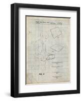 PP614-Antique Grid Parchment iPad Design 2005 Patent Poster-Cole Borders-Framed Giclee Print