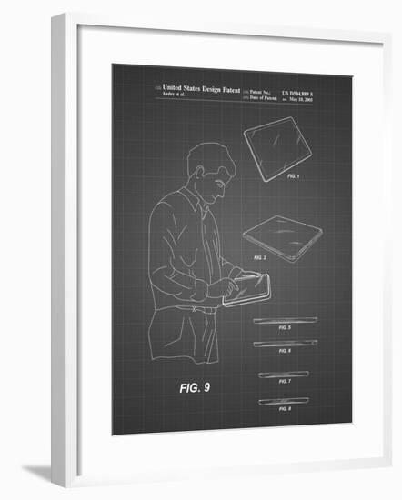 PP614-Black Grid iPad Design 2005 Patent Poster-Cole Borders-Framed Giclee Print