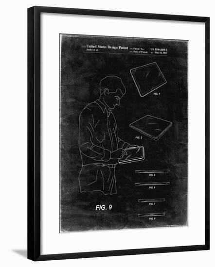 PP614-Black Grunge iPad Design 2005 Patent Poster-Cole Borders-Framed Giclee Print