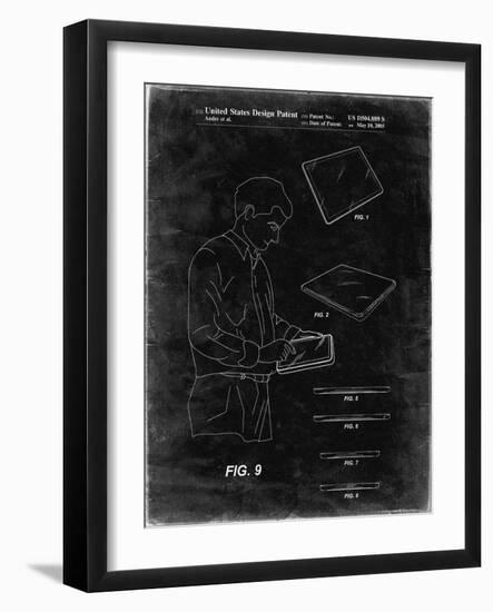 PP614-Black Grunge iPad Design 2005 Patent Poster-Cole Borders-Framed Giclee Print