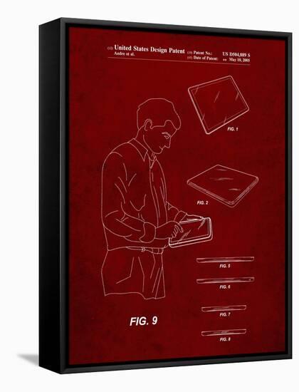 PP614-Burgundy iPad Design 2005 Patent Poster-Cole Borders-Framed Stretched Canvas