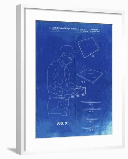 PP614-Faded Blueprint iPad Design 2005 Patent Poster-Cole Borders-Framed Giclee Print