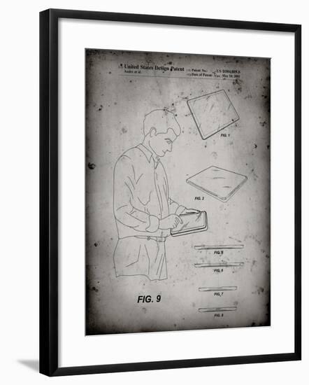 PP614-Faded Grey iPad Design 2005 Patent Poster-Cole Borders-Framed Giclee Print