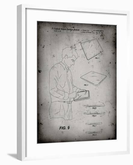 PP614-Faded Grey iPad Design 2005 Patent Poster-Cole Borders-Framed Giclee Print