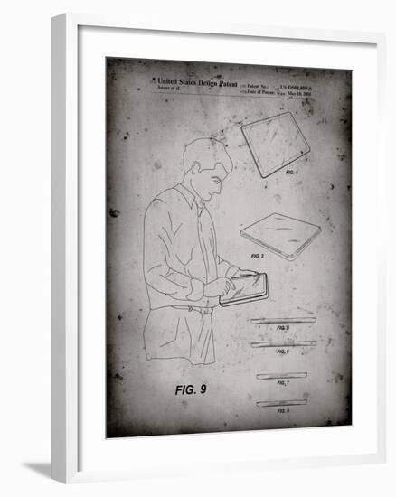 PP614-Faded Grey iPad Design 2005 Patent Poster-Cole Borders-Framed Giclee Print