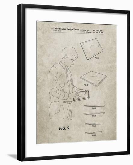 PP614-Sandstone iPad Design 2005 Patent Poster-Cole Borders-Framed Giclee Print