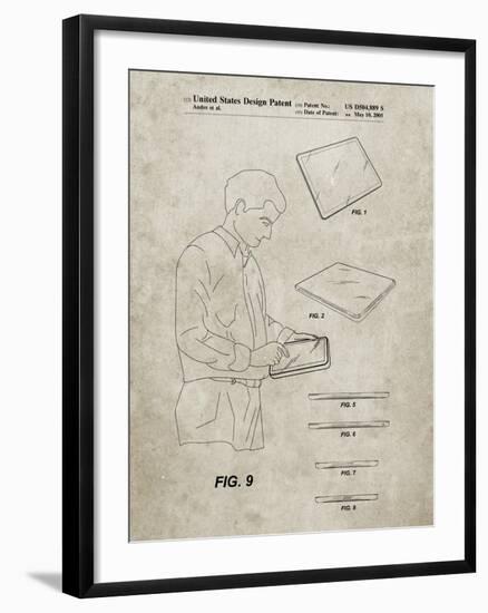 PP614-Sandstone iPad Design 2005 Patent Poster-Cole Borders-Framed Giclee Print