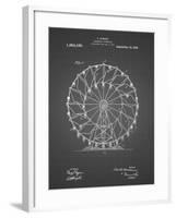 PP615-Black Grid Ferris Wheel 1920 Patent Poster-Cole Borders-Framed Giclee Print