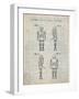 PP617-Antique Grid Parchment Star Wars Medical Droid Poster-Cole Borders-Framed Giclee Print