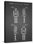 PP617-Black Grid Star Wars Medical Droid Poster-Cole Borders-Stretched Canvas