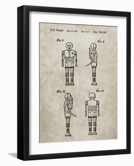 PP617-Sandstone Star Wars Medical Droid Poster-Cole Borders-Framed Giclee Print