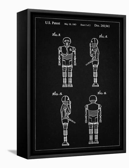 PP617-Vintage Black Star Wars Medical Droid Poster-Cole Borders-Framed Stretched Canvas