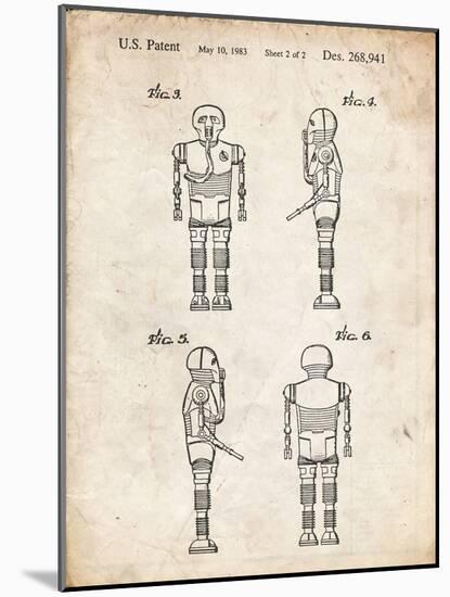 PP617-Vintage Parchment Star Wars Medical Droid Poster-Cole Borders-Mounted Giclee Print