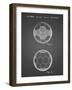 PP62-Black Grid Leather Soccer Ball Patent Poster-Cole Borders-Framed Giclee Print