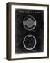 PP62-Black Grunge Leather Soccer Ball Patent Poster-Cole Borders-Framed Premium Giclee Print