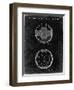 PP62-Black Grunge Leather Soccer Ball Patent Poster-Cole Borders-Framed Premium Giclee Print