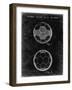 PP62-Black Grunge Leather Soccer Ball Patent Poster-Cole Borders-Framed Giclee Print