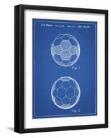 PP62-Blueprint Leather Soccer Ball Patent Poster-Cole Borders-Framed Giclee Print