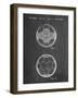 PP62-Chalkboard Leather Soccer Ball Patent Poster-Cole Borders-Framed Giclee Print