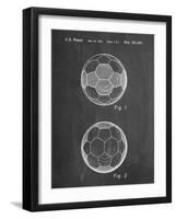 PP62-Chalkboard Leather Soccer Ball Patent Poster-Cole Borders-Framed Giclee Print