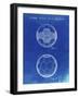 PP62-Faded Blueprint Leather Soccer Ball Patent Poster-Cole Borders-Framed Giclee Print