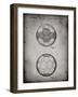 PP62-Faded Grey Leather Soccer Ball Patent Poster-Cole Borders-Framed Giclee Print